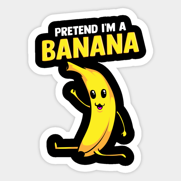 Pretend I'm A Banana Gymnastics Pun Sticker by theperfectpresents